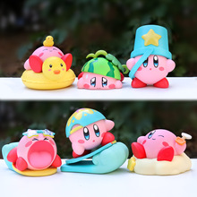 新品 沙滩星之卡比 6款 二代星之卡比公仔 模型桌面 车载潮